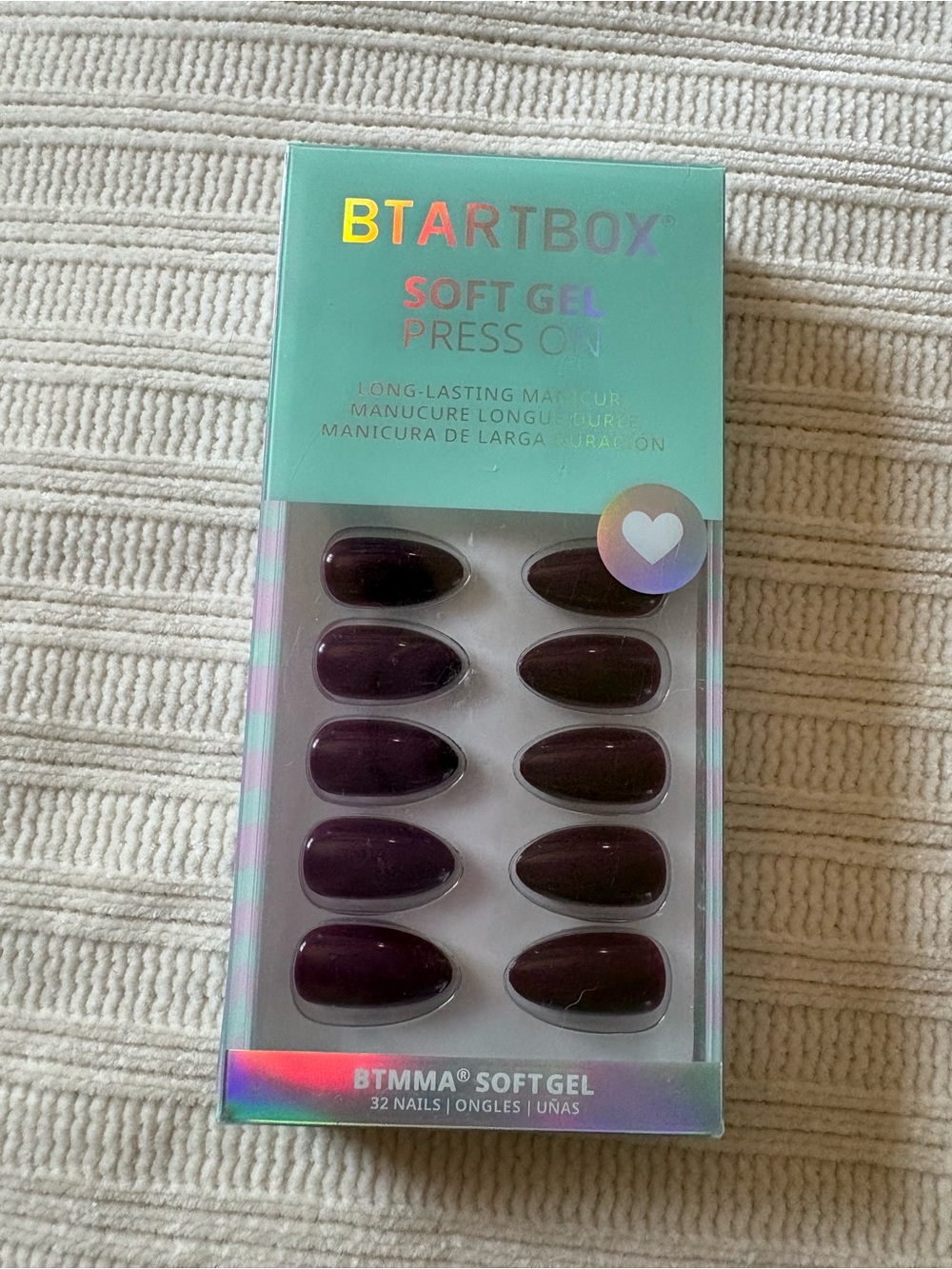 BTArtbox Soft Gel Press-On Nails - Deep Plum